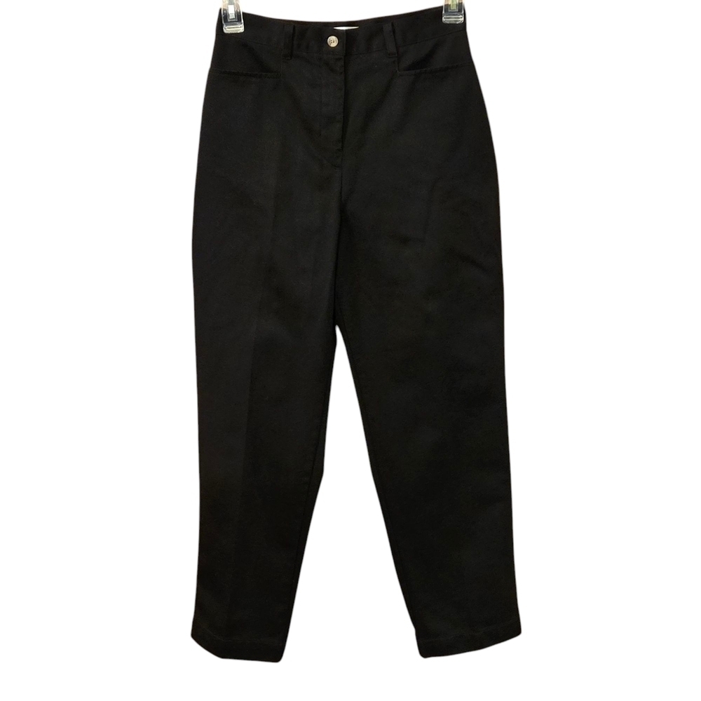 Christopher & Banks Black Cropped Pants Wrinkle Free 2 Pocket Women size 6
